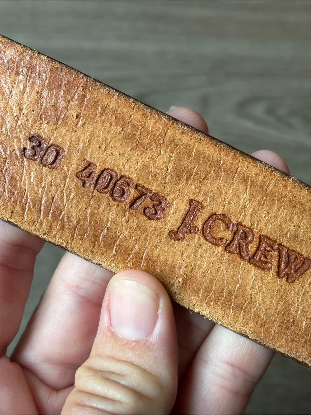 J. Crew hand tooled